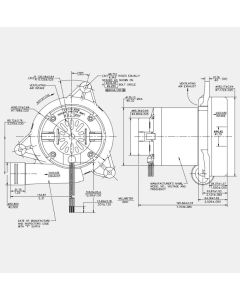 Ametek bistadio by-pass tangenziale diam.183 aspirapolvere centralizzato