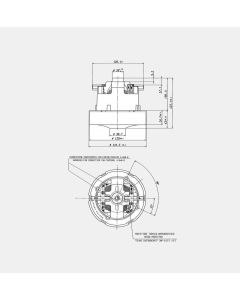 Ametek monostadio Thru Flow aspirapolvere centralizzato