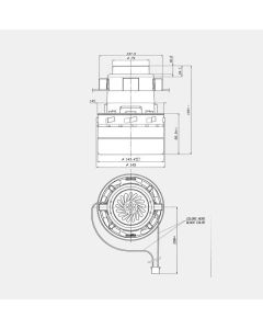 Ametek tristadio by-pass radiale aspirapolvere centralizzato
