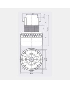 Ametek tristadio by-pass radiale aspirapolvere centralizzato