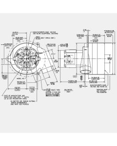 Ametek tristadio by-pass tangenziale aspirapolvere centralizzato