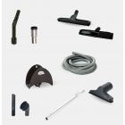 Kit accessori standard impianto aspirapolvere centralizzato Enke con telescopica in alluminio, tubo Mt.9