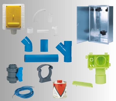 Tubazione pvc per predisposizione aspirapolvere centralizzato